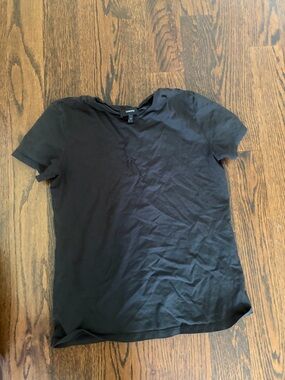 Theory Black Short Sleeve Crew Tee
